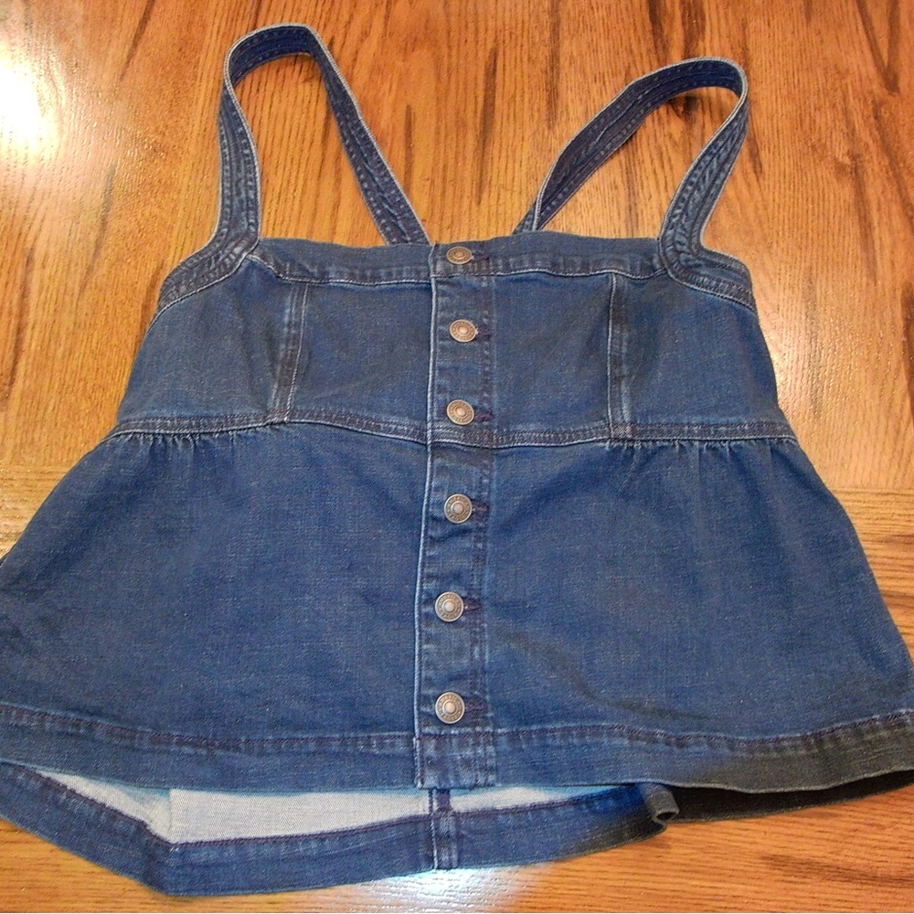 American Eagle Outfitters Blue Denim Tank Top